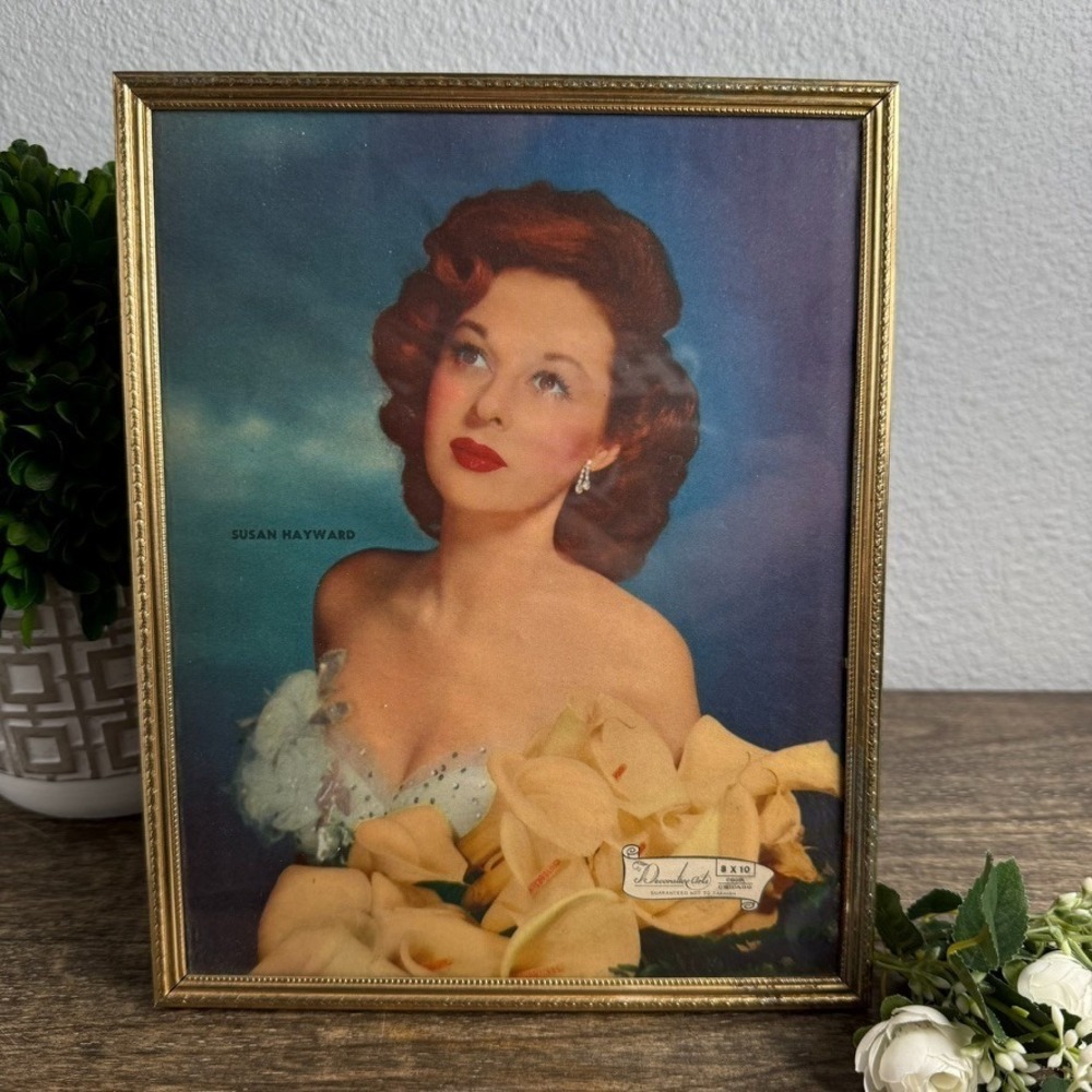 Old Hollywood Glamour Vintage Frame Susan Hayward Display Insert MCM Decor